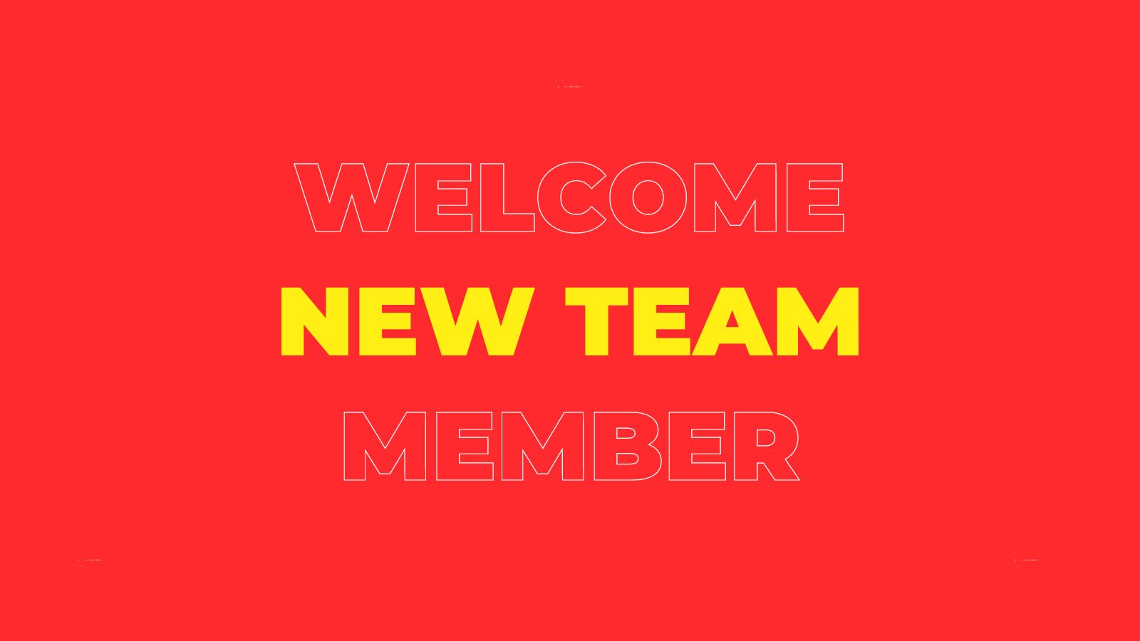 welcome new team member