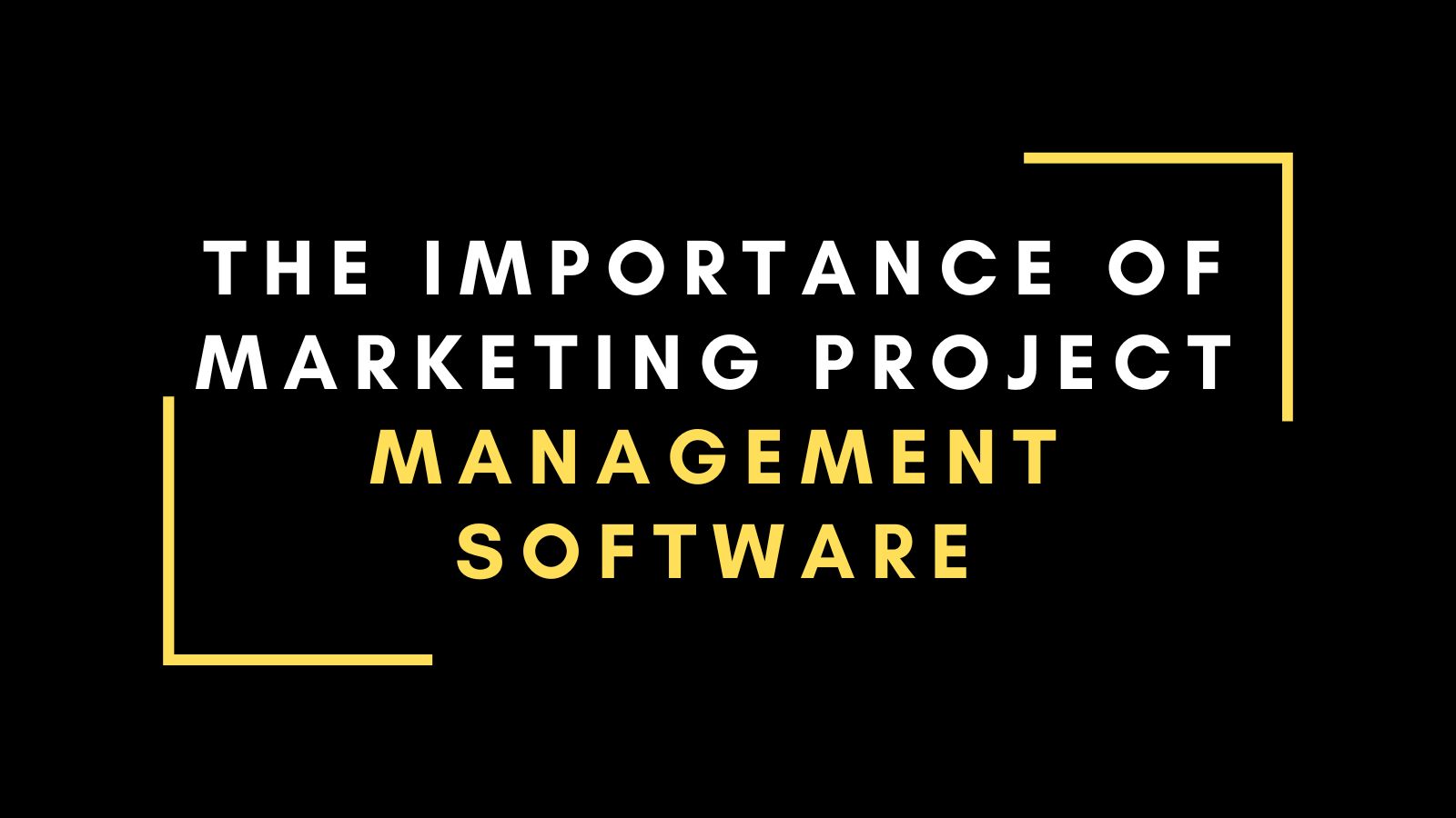 The Importance of Marketing Project Management Software